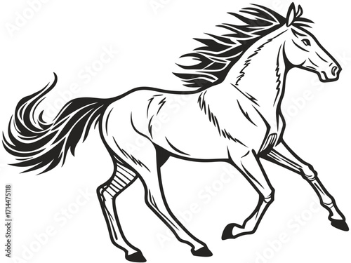horse silhouette vector