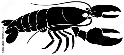 lobster illustration seafood silhouette food logo sea icon fish outline crab restaurant ocean design menu shrimp marine shellfish dinner shape women vector graphic background