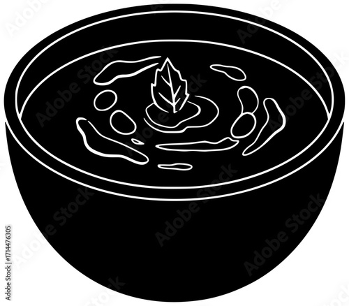 bowl illustration soup silhouette lunch logo dinner icon meal outline dish food vegetable healthy vegetarian cuisine homemade plate fresh shape cooked vector graphic background