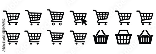 WebUnlock Seamless Online Shopping with These Versatile Shopping Cart Icons, Perfect for E-commerce Websites and Apps to Enhance User Experience and Boost Conversions Today