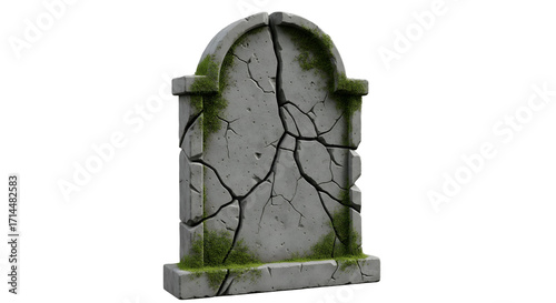 Halloween tombstone isolated on transparent background