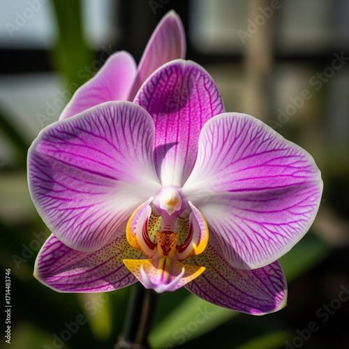 red orchid flowers in the garden
