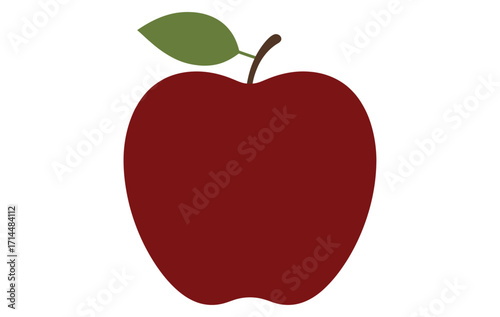 WebFresh red apple illustration perfect for back to school designs, healthy eating campaigns, and educational materials, a vibrant fruit icon for your creative projects