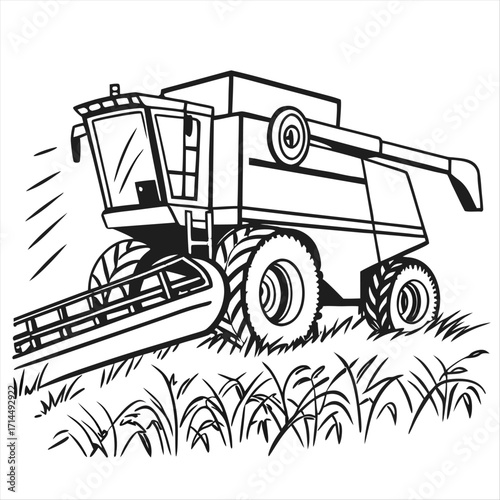 combine harvester combine harvester tractor