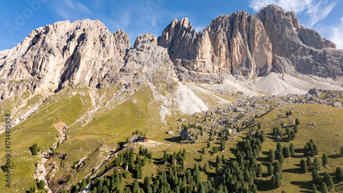 Schilderij op canvas Sandro Pertini hut in Dolomites