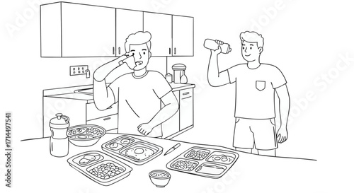 Two friends maintaining a healthy lifestyle through diet and exercise