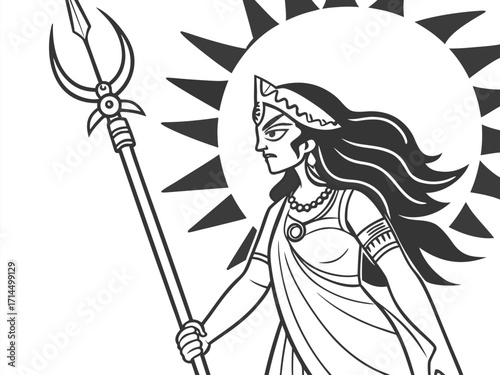 vector illustration of a woman