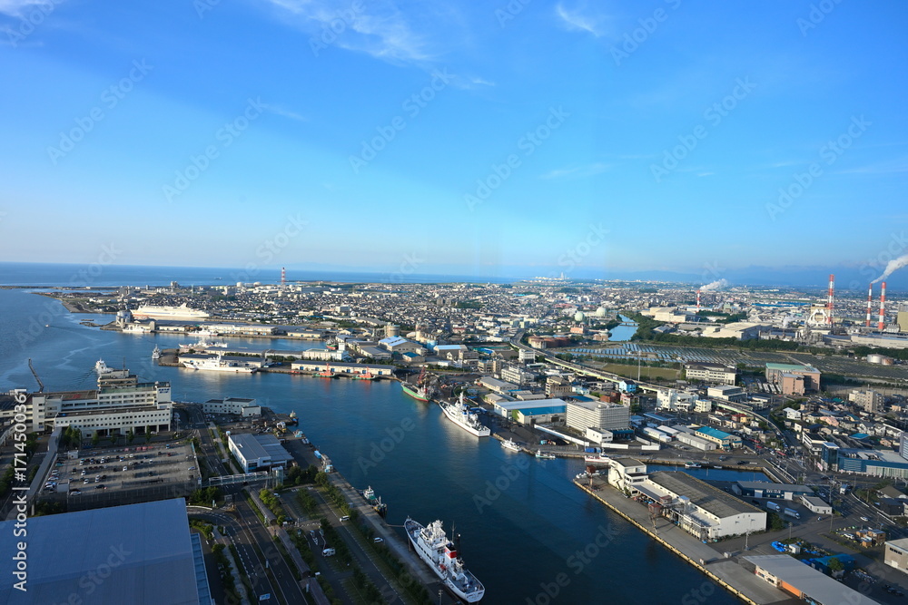 Fototapeta premium 朱鷺メッセ展望室からの眺め（新潟県）