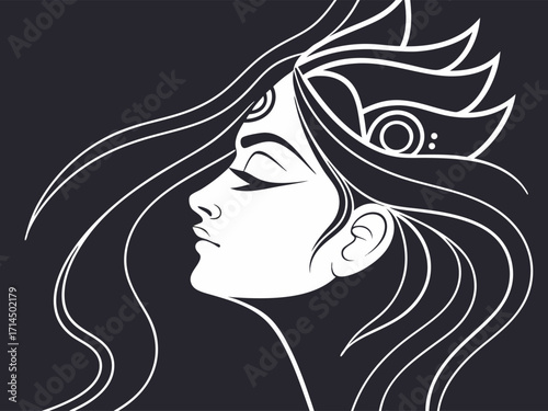 girl with long hair