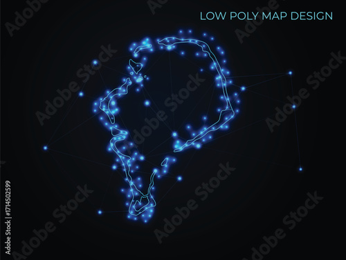 abstract digital networking connectivity vector map design	