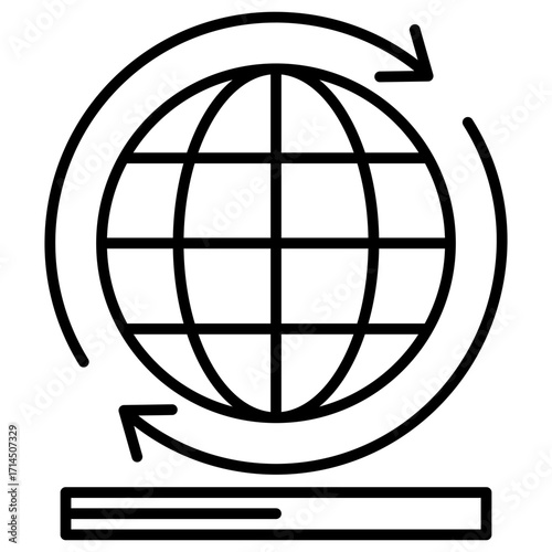 Network Restarting Outline Icon
