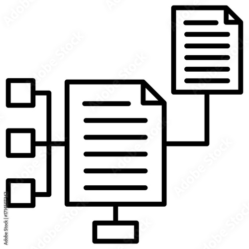 Network Mapping Outline Icon