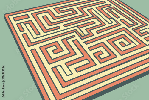 abstract-3d-maze-pattern-background.eps