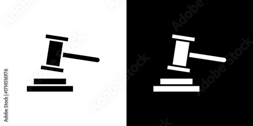 Trial hammer icon vector illustration - high quality black style vector icons