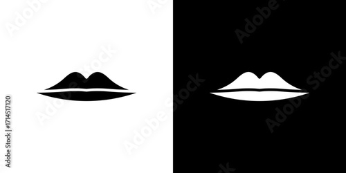Thin lips icon vector illustration - high quality black style vector icons