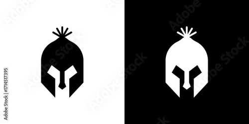 Spartan Helmet icon vector illustration - high quality black style vector icons