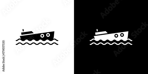 Sinking ship icon vector illustration - high quality black style vector icons
