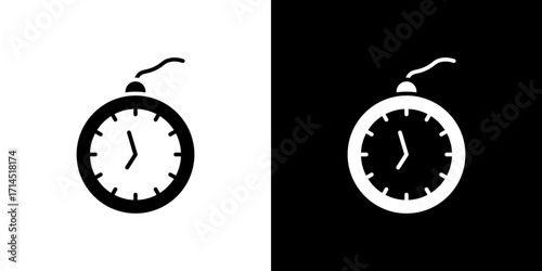 Pocket watch icon vector illustration - high quality black style vector icons