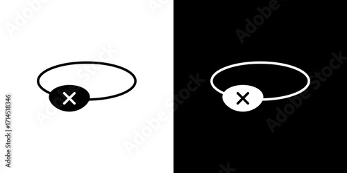 Pirate eye patch icon vector illustration - high quality black style vector icons