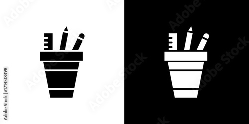 Pencil box icon vector illustration - high quality black style vector icons