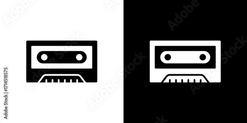 Old Cassette icon vector illustration - high quality black style vector icons
