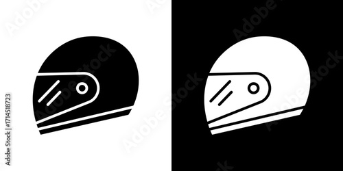 Motorcycle helmet icon vector illustration - high quality black style vector icons