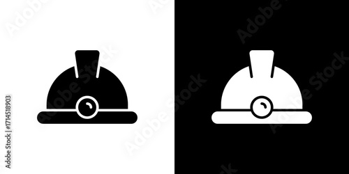 Mining Helmet icon vector illustration - high quality black style vector icons