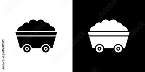 Mine wagon icon vector illustration - high quality black style vector icons