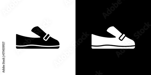 Loafer shoes icon vector illustration - high quality black style vector icons