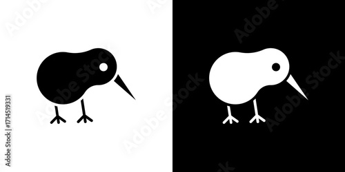 Kiwi bird icon vector illustration - high quality black style vector icons