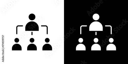 Hierarchical structure icon vector illustration - high quality black style vector icons