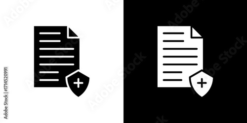Contract coverage icon vector illustration - high quality black style vector icons