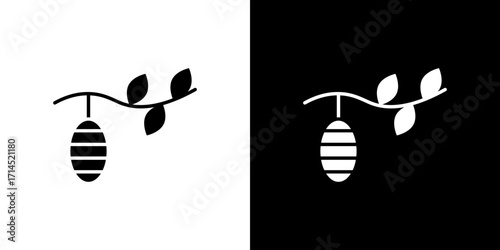 Cocoon icon vector illustration - high quality black style vector icons