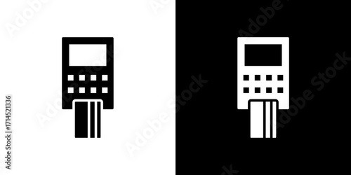 Card machine icon vector illustration - high quality black style vector icons