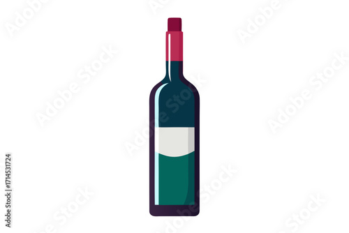 wine bottle and glass