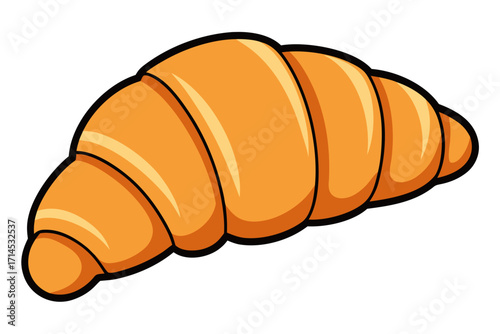 croissant isolated on white