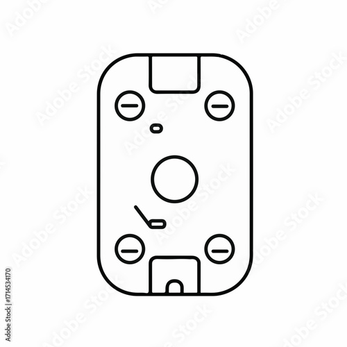 Hockey rink outline with puck and stick graphic, perfect for sports, game design, and digital content creation