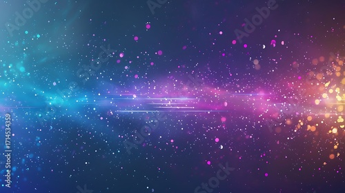 Colorful Abstract Background with Bright Bokeh and Sparkling Effects for Creative Designs and Modern Themes