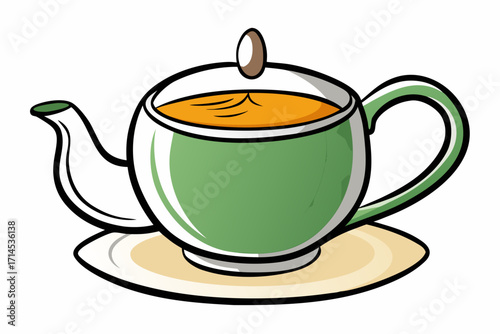 teapot and cup of tea