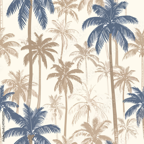 tropical palm trees pattern.