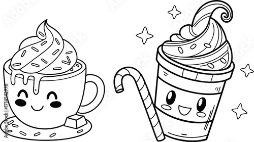 hand drawn vector illustration of coffee cup