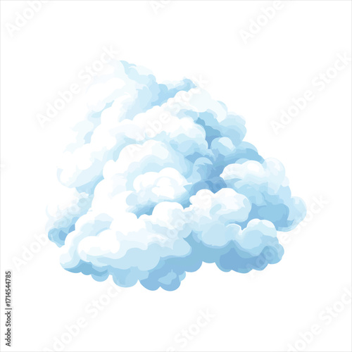 Fluffy, light blue cumulus cloud