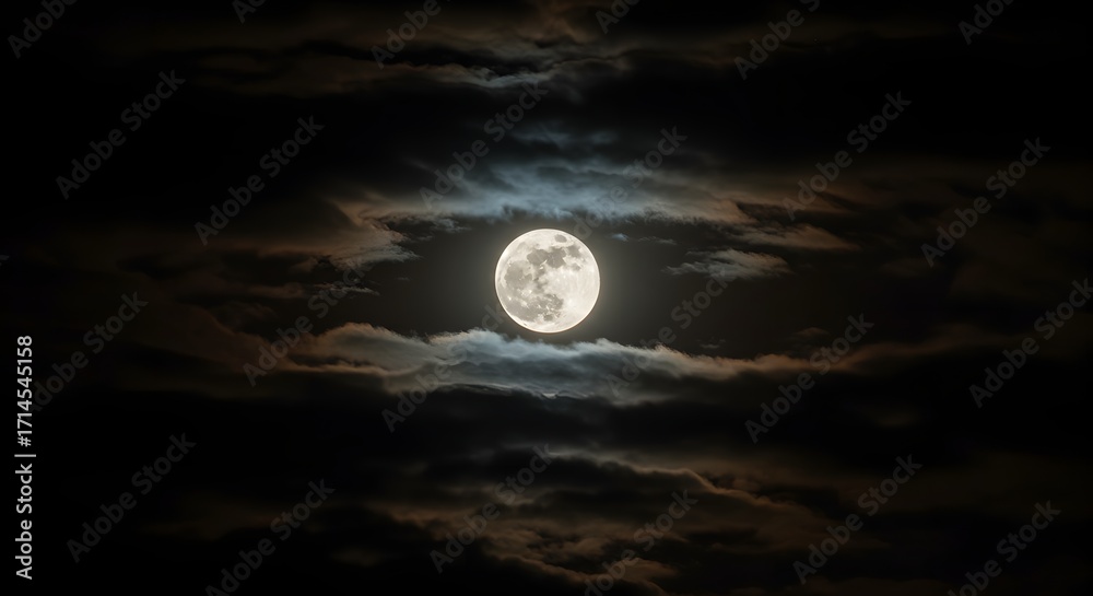 Fototapeta premium Moon Design A Majestic Celestial Design in the Night Sky