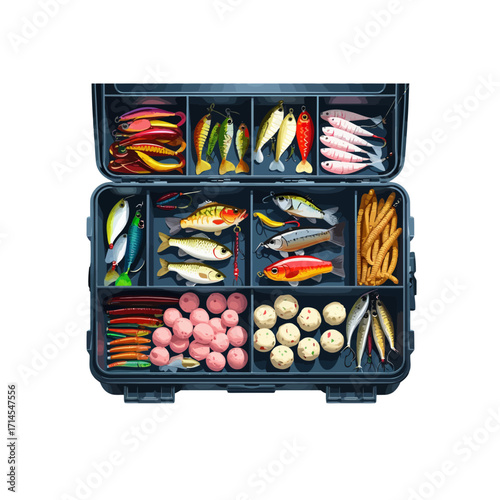 Fishing Tackle Box Organizer with Lures & Gear