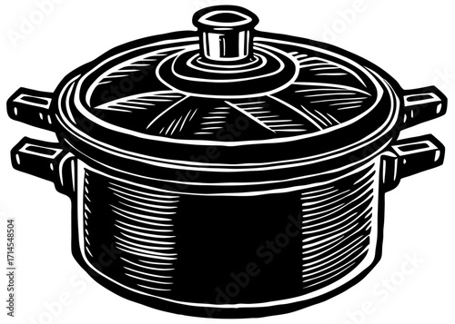 Pressure Cooker Silhouette, Kitchen Appliance SVG, PNG
