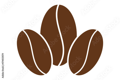 Coffee beans vector design. Caffeine sign. Coffee bean logo set. Coffee bean sign. Icons for coffee beans. Coffee logo on white background.