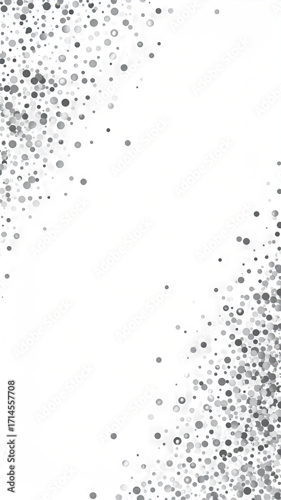 Fototapeta premium Abstract silver glitter border