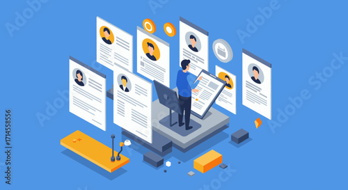 Digital recruitment: isometric design of online job applications and candidate profiles