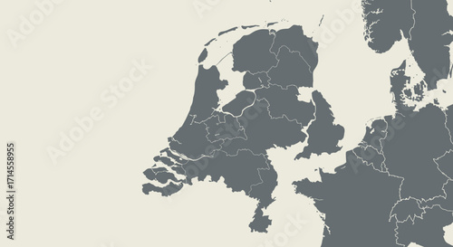 Detailed map of the netherlands highlighting provinces