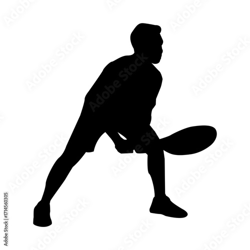Male tennis player silhouette design element, Tennis silhouette, Tennis player vector